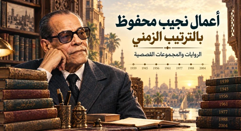 أعمال نجيب محفوظ بالترتيب الزمني: الروايات والمجموعات القصصية
